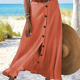 Ημιδιάφανη Μίντι Φούστα με Σκίσιμο