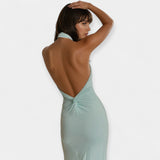 Μάξι Φόρεμα με Δέσιμο στον Λαιμό