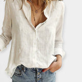 Άνετη Λινή Μπλούζα