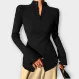 Michiko – Κομψό Slim Fit Πλεκτό Μπλουζάκι