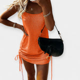 Anastasia Αμάνικο Πλεκτό Φόρεμα με Δέσιμο