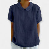 Βαμβακερί Μπλούζα με Γιακά