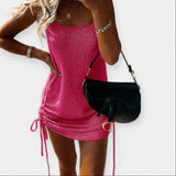 Anastasia Αμάνικο Πλεκτό Φόρεμα με Δέσιμο