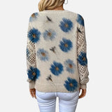 CATARINA Πλεκτή μπλούζα με φλοράλ σχέδιο