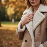 Λούνα – Ζεστό χειμερινό παλτό με επένδυση από απαλή γούνα