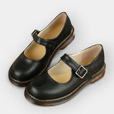 Κλασικά Δερμάτινα Παπούτσια Mary Jane
