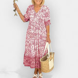 Ανάλαφρο καλοκαιρινό φόρεμα με λουλουδάτο μοτίβο