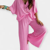 Αέρινο Σετ με Φαρδύ Παντελόνι & Ριχτή Μπλούζα