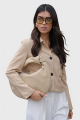 Λιλά | Υφασμάτινη τσάντα με κόμπους