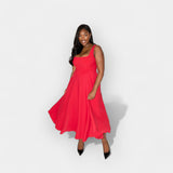 Μίντι Φόρεμα Με Αέρινη Γραμμή