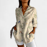 Κουμπωτή Μπλούζα με Γιακά