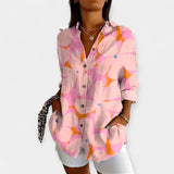 Κουμπωτή Μπλούζα με Γιακά