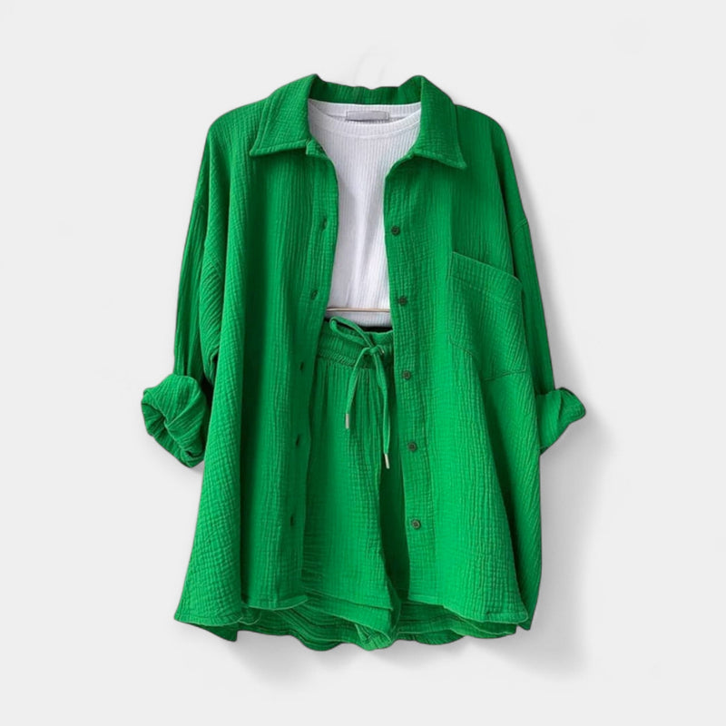 Δίχρωμο Καλοκαιρινό Σετ Τοπ - Σορτς