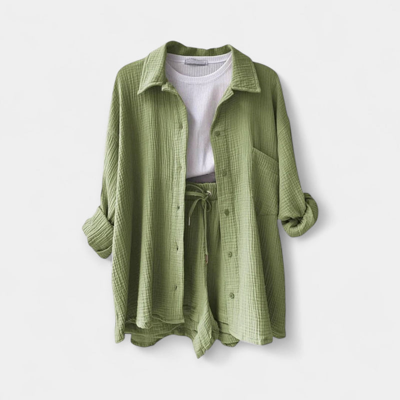 Δίχρωμο Καλοκαιρινό Σετ Τοπ - Σορτς