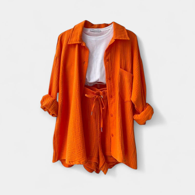 Δίχρωμο Καλοκαιρινό Σετ Τοπ - Σορτς