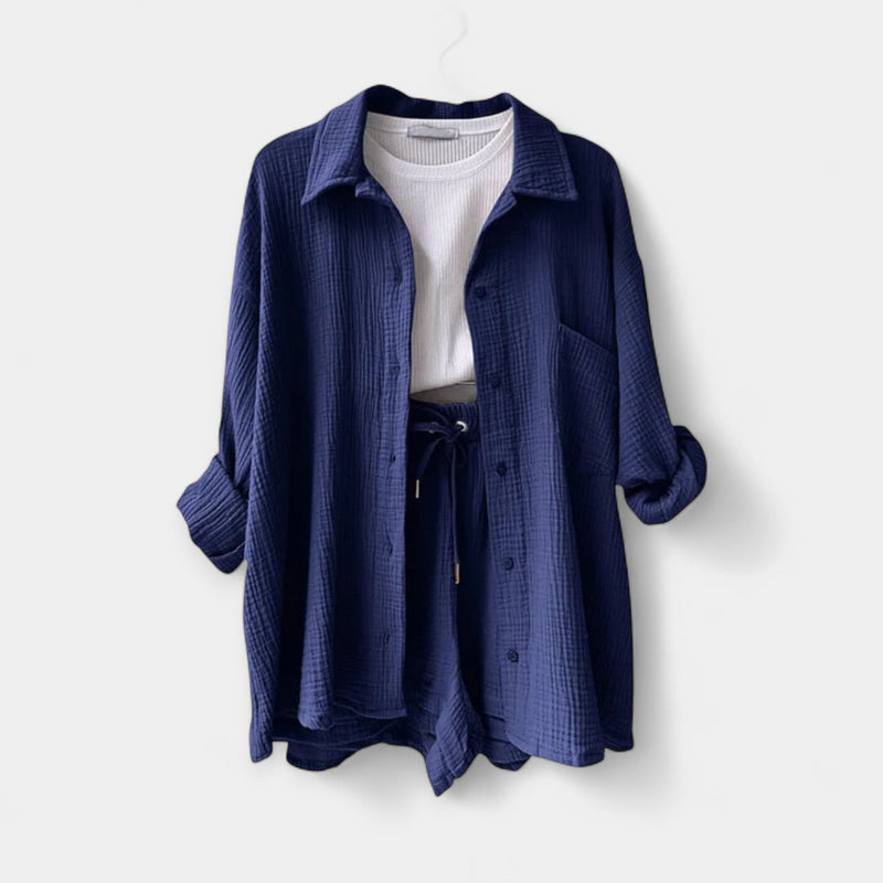 Δίχρωμο Καλοκαιρινό Σετ Τοπ - Σορτς