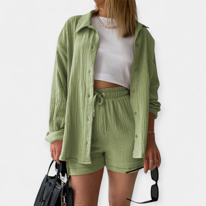 Δίχρωμο Καλοκαιρινό Σετ Τοπ - Σορτς