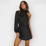 Ασύμμετρο Σατέν Φόρεμα