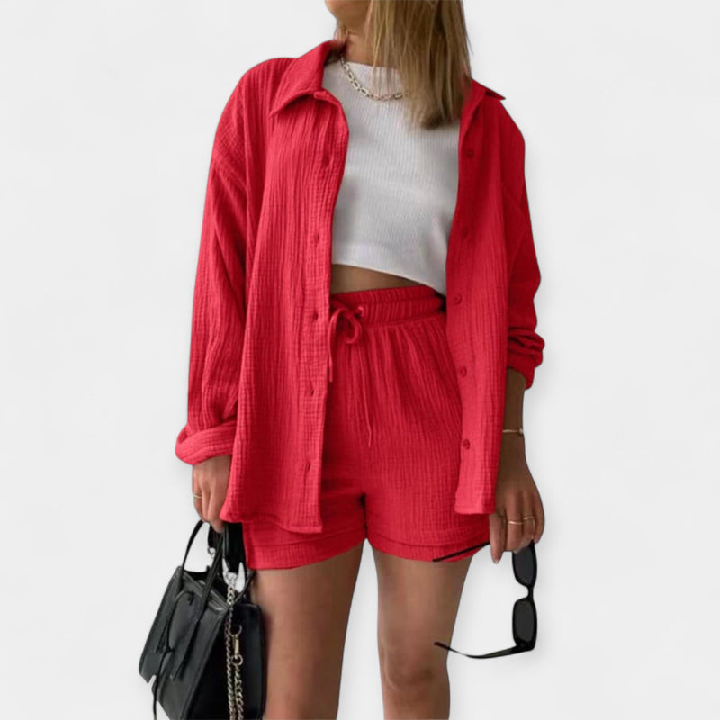 Δίχρωμο Καλοκαιρινό Σετ Τοπ - Σορτς