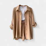 Δίχρωμο Καλοκαιρινό Σετ Τοπ - Σορτς