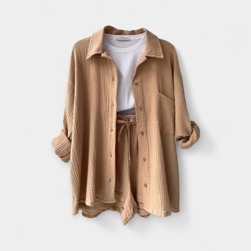 Δίχρωμο Καλοκαιρινό Σετ Τοπ - Σορτς