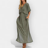 Μακρύ Φόρεμα Με Ρετρό Ύφος