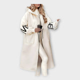 Κομψό Μακρύ Παλτό με Μοντέρνες Λεπτομέρειες