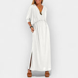 Μακρύ Φόρεμα Με Ρετρό Ύφος