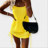 Anastasia Αμάνικο Πλεκτό Φόρεμα με Δέσιμο