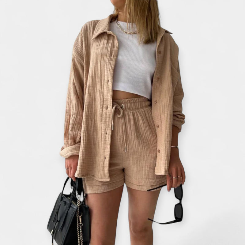 Δίχρωμο Καλοκαιρινό Σετ Τοπ - Σορτς