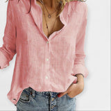 Άνετη Λινή Μπλούζα