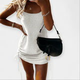 Anastasia Αμάνικο Πλεκτό Φόρεμα με Δέσιμο