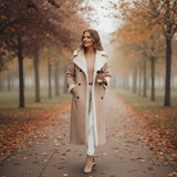 Λούνα – Ζεστό χειμερινό παλτό με επένδυση από απαλή γούνα