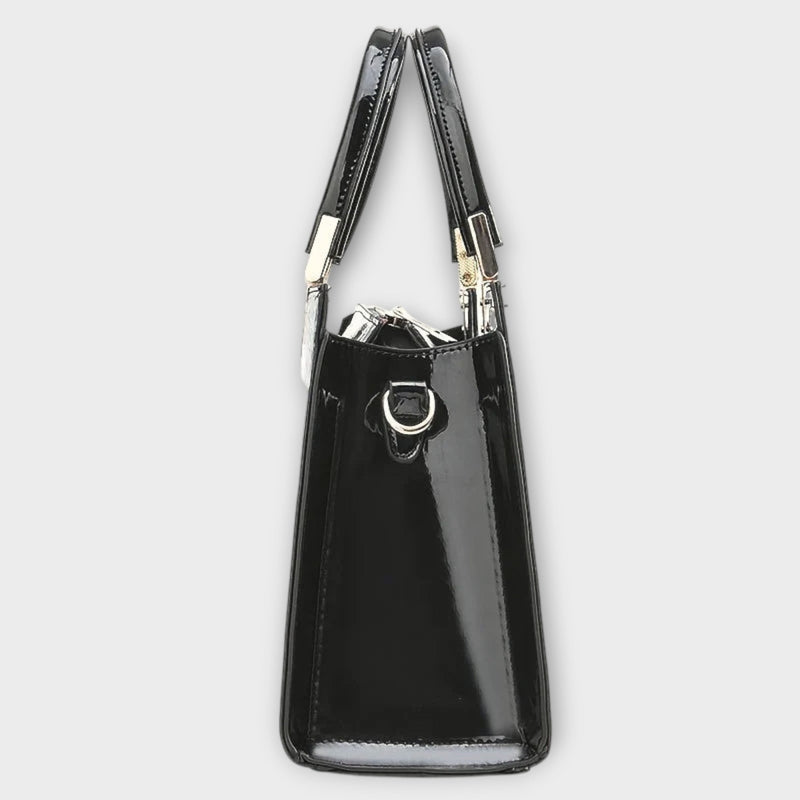 Γυαλιστερή Τσάντα Croco Χειρός