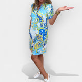 Καλοκαιρινό φόρεμα με έντονα μοτίβα