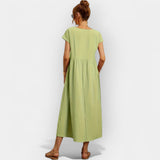 Ανάλαφρο Βαμβακερό Φόρεμα με Τσέπες