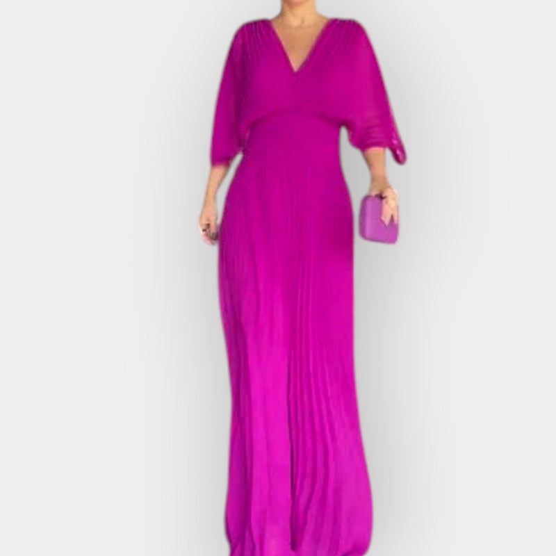 Silvia Πλισέ Φόρεμα με Κομψή Γραμμή