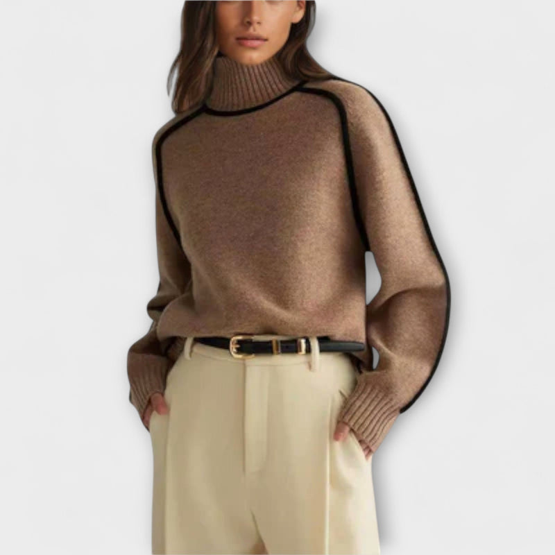 Emilie - Μαλακό & κομψό πουλόβερ με ψηλό γιακά