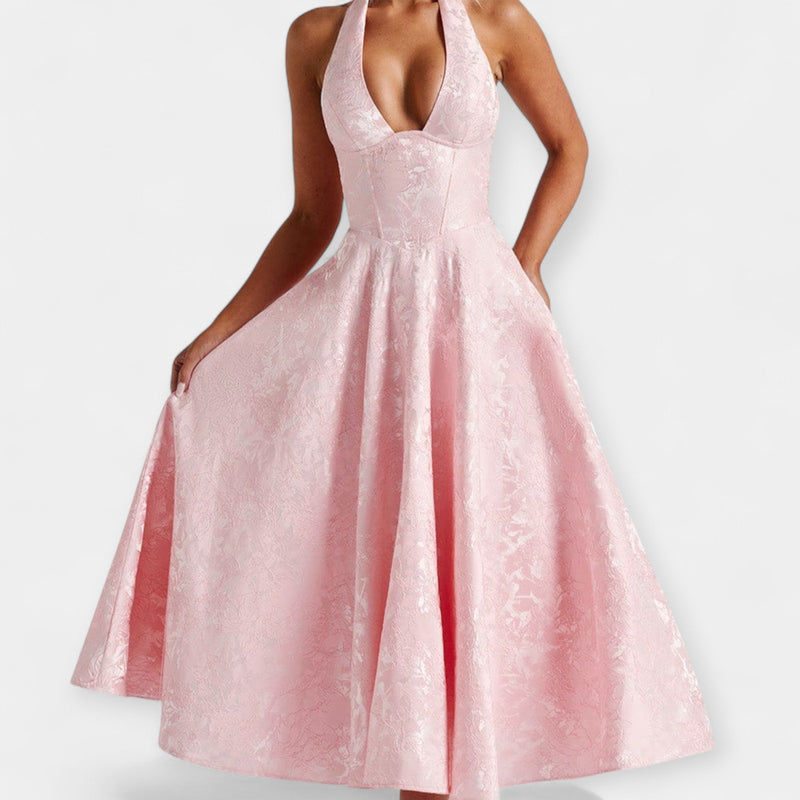 Μίντι Φόρεμα με Ανοιχτή Πλάτη & Κορσέ