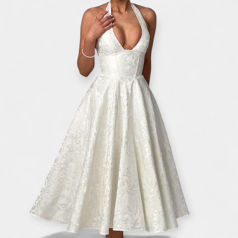 Μίντι Φόρεμα με Ανοιχτή Πλάτη & Κορσέ