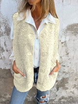 Γυναικείο μόδα κουμπί μπροστά σακάκι γιλέκο