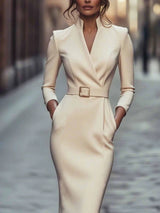 Γυναικεία Retro κομψή Chanel στυλ φόρεμα μέσης