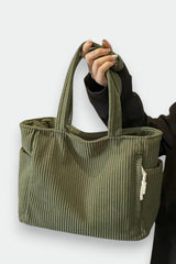 Tilda | Τσάντα tote με ριμπ ύφανση και κορδόνι περίσφιξης